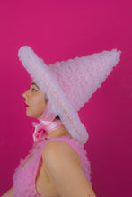Load image into Gallery viewer, Ruffle Witch Hat in Pink (Large)