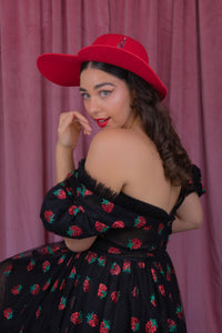 Love Struck Heart Hat in Red