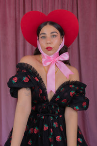 Love Struck Heart Hat in Red