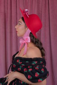 Love Struck Heart Hat in Red