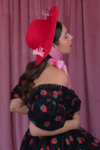 Love Struck Heart Hat in Red