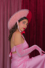 Load image into Gallery viewer, Rococo Ruffle Straw Hat in Colour Block: Red&amp;Pink (Small)