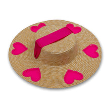 Load image into Gallery viewer, Heart on my Sleeve Straw Hat (Small)