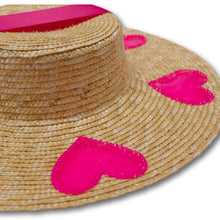 Load image into Gallery viewer, Heart on my Sleeve Straw Hat (Small)