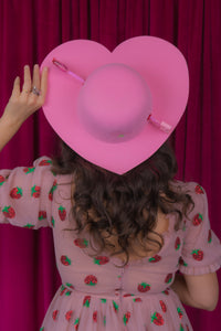 Love Struck Heart Hat in Pink