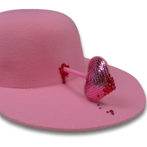 Love Struck Heart Hat in Pink