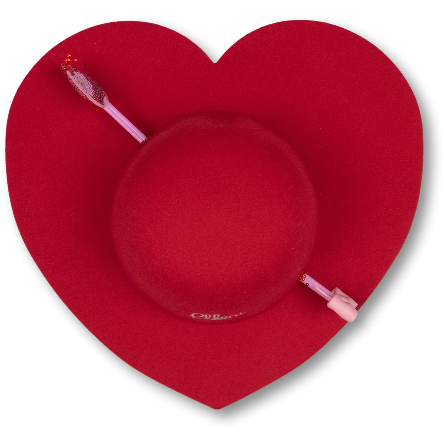 Love Struck Heart Hat in Red