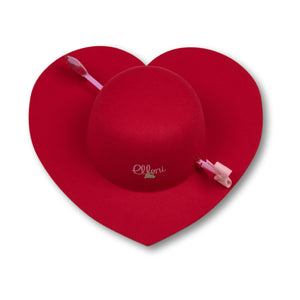 Love Struck Heart Hat in Red