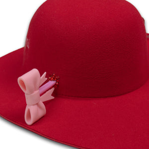 Love Struck Heart Hat in Red