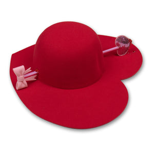 Love Struck Heart Hat in Red