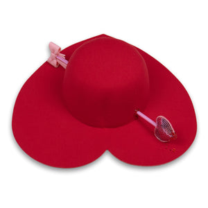 Love Struck Heart Hat in Red