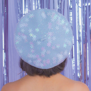 Glitter and Snowflakes Beret