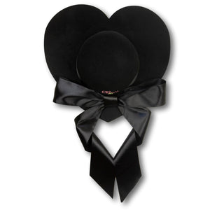 Dazzled Heart Hat in Black