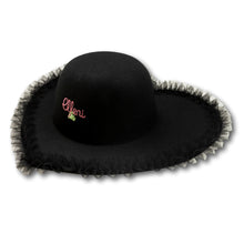 Load image into Gallery viewer, Ruffle Heart Hat in Black