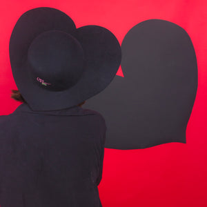 Skip a Beat Heart Hat in Black
