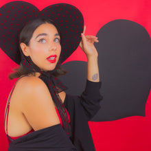 Load image into Gallery viewer, Skip a Beat Heart Hat in Black