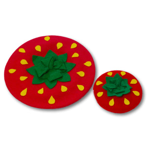 Red Strawberry Pet Beret