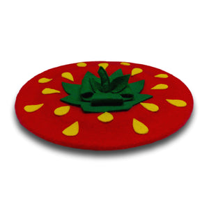 Red Strawberry Beret